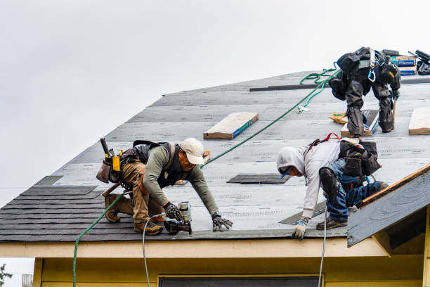 Professional Gutter Installation technician working in Buffalo Center, IA